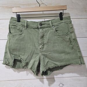 Pistola Green Denim shorts size 31 Distressed